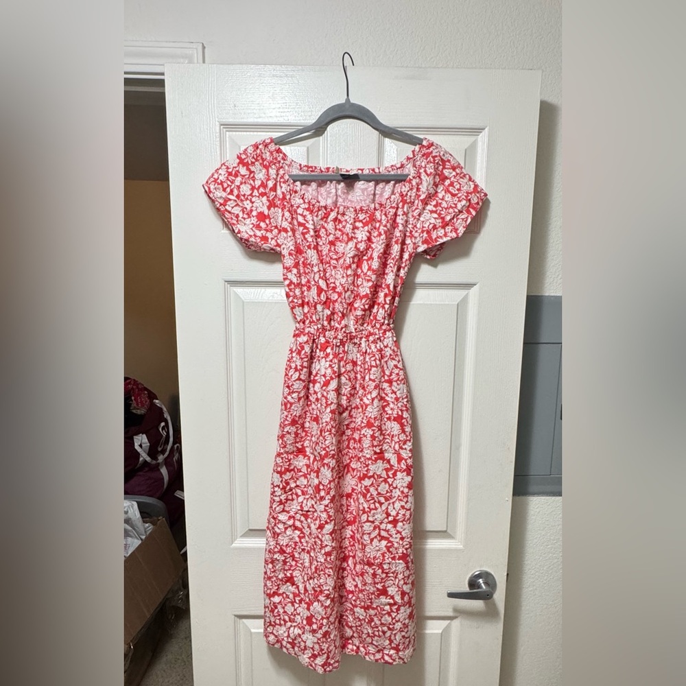 Universal Thread Red Floral Midi Dress